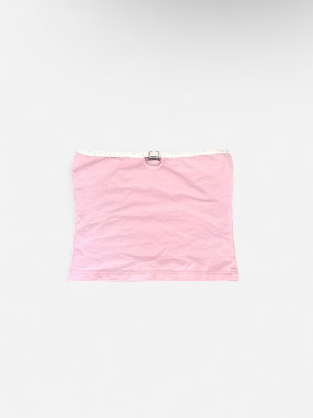 Edikted Light Pink Strapless Tube Top with Buckle
